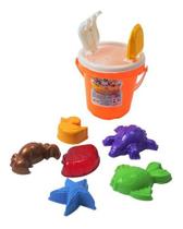 Baldinho De Praia 10 Peças Infantil Sortido Tamanho 04 Baldinho De Praia 10 Peças Infantil Sortido Tamanho 04