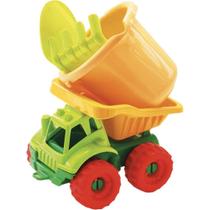 Baldinho de Praia Acqua Caminhão Mini Caçamba 5 Peças