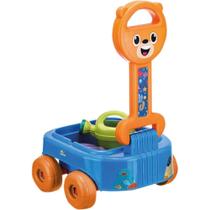 Baldinho de Praia Acqua Carrinho Puxar URSO 4 Peças