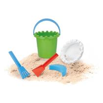 Baldinho De Praia Brinquedo Com Acessórios 5 Peças Infantil Castelinho de Areia