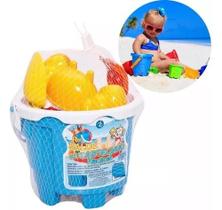 Baldinho De Praia Brinquedo Com Acessórios 6 Peças Infantil
