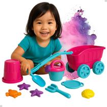 Baldinho De Praia Carriola Regador Forminha Restelo 9 Peças Baldinho De Praia Carriola Regador Forminha Restelo 9 Peças