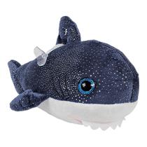 Baleia De Pelúcia Com Brilho Pequena Fofa 22Cms - Azul