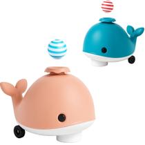 Baleia equilibrista musical divertida com bolinha flutuante
