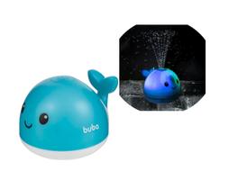 Baleia Esguicha Água Com Luz Brinquedo Para Banho brincando na banheira Buba