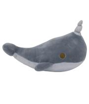 Baleia Narval Cinza Chifre 26cm - Pelúcia - Tudo em Caixa