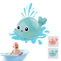 Baleia Sensor Esguicha Água E Luz Para Banho Divertido