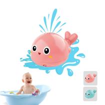Baleia Sensor Esguicha Água E Luz Para Banho Divertido Baleia Sensor Esguicha Água E Luz Para Banho Divertido