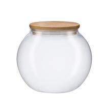 Baleiro Borosilicato com Tampa Bambu 1400ml Vitrizi 20791