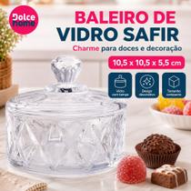 Baleiro de Vidro com Tampa para Doces Bombons Mesa Posta Baleiro de Vidro com Tampa para Doces Bombons Mesa Posta
