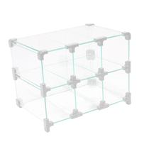 Baleiro Expositor Branco de Vidro - 0,30 x 0,20 x 0,20m