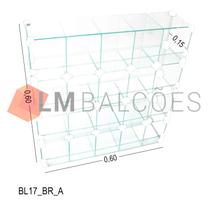 Baleiro Expositor Branco de Vidro - 0,60 x 0,60 x 0,15m Baleiro Expositor Branco de Vidro - 0,60 x 0,60 x 0,15m