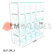 Baleiro Expositor Branco de Vidro - 0,60 x 0,60 x 0,20m Baleiro Expositor Branco de Vidro - 0,60 x 0,60 x 0,20m