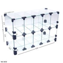 Baleiro Expositor Modulado em Vidro - 0,50 x 0,30 x 0,20 - Tatinet