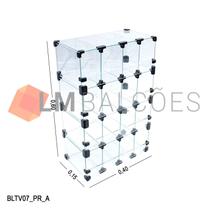 Baleiro Expositor Preto de Vidro 0,40 x 0,60 x 0,15m Baleiro Expositor Preto de Vidro 0,40 x 0,60 x 0,15m