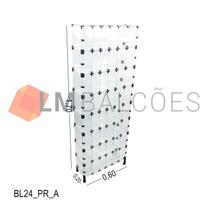 Baleiro Expositor Preto de Vidro - 0,60 x 1,70 x 0,20m