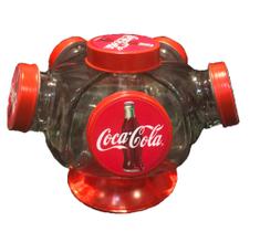 baleiro giratório vidro vermelho casa decoração