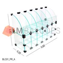 Baleiro Preto de Vidro Raio - 0,60 x 0,40 x 0,20m Baleiro Preto de Vidro Raio - 0,60 x 0,40 x 0,20m