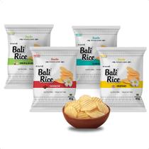 Bali Rice 40g Chips de Batata Sem Glúten Kit com 8 unidades 2 Classic 2 Barbecue 2 Onion 2 Mustard