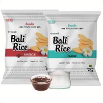 Bali Rice 40g Chips de Batata Sem Glúten Kit com 8 unidades 4 Barbecue 4 Classic