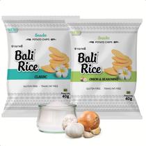 Bali Rice 40g Chips de Batata Sem Glúten Kit com 8 unidades 4 Classic 4 Onion