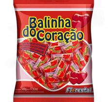 Balinha Do Coração 500Gr Florestal Alimentos Sabor Morango