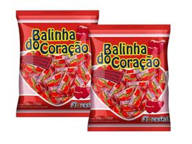 Balinha do Coração Morango Florestal 500g - 2 pacotes