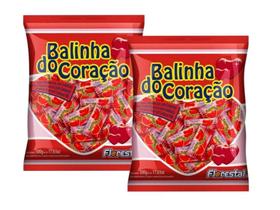 Balinha do Coração Morango Florestal 500g - 2 pacotes