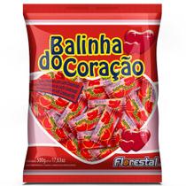 BALINHA DO CORAÇAO MORANGO PACOTE 500g - FLORESTAL