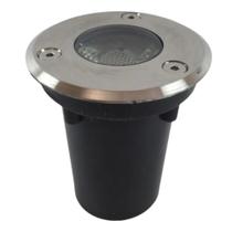 Balizador 1w Embutir Solo Piso Deck Escada Redondo Quente