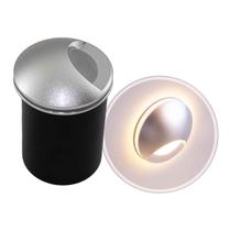 Balizador Ascoli Redondo Escovado LED 3W 30 Luz Quente 9619 Galaxy ST3040