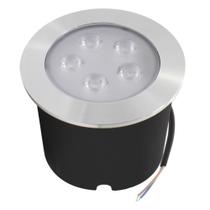 Balizador Blindado Piso LED 5W IP67 Bivolt Branco Quente