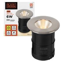 Balizador Chao Spot Embutir Inox 6w Branco Quente 3000K IP65