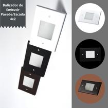 Balizador de Embutir Parede/Escada 4x2 - Branco - INFINITYLED18