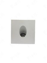 Balizador de Embutir Solo Piso Plus Quadrado Branco Led 3W 3000K Bivolt IP65