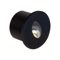 Balizador de Embutir Solo Piso Plus Redondo Preto Led 3W 3000K Bivolt IP65 Balizador de Embutir Solo Piso Plus Redondo Preto Led 3W 3000K Bivolt IP65