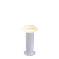 Balizador de Jardim contemporâneo Vidro tipo Lua 50cm P500 em Alumínio Branco