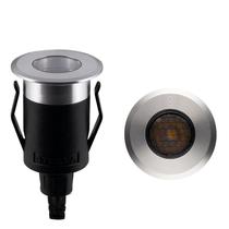 Balizador de Solo Chão LED Way Up Redondo 32 1W 3000K Bivolt Ø4,1x7,3cm