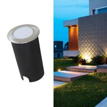 Balizador De Solo Led 1.8w 2700k 66lm/w De Chão Romalux (10031) Prata