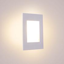 Balizador Embutir Caixa 4x2 Branco + LED G9 5W Branco Quente Parede Escada St1314