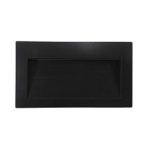Balizador Embutir Preto LED Retangular 11,5CM 3W 3000K Externo/Escada Save Energy Balizador Embutir Preto LED Retangular 11,5CM 3W 3000K Externo/Escada Save Energy