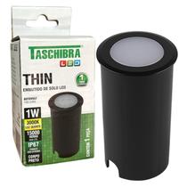 Balizador Embutir Solo Preto 1w Quente 3000K Amarelo IP67