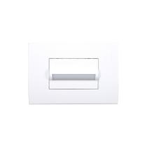 Balizador Horizontal MarGirius Sleek com Placa 4x2 Branco 3000K - Luz Amarela Bivolt Balizador Horizontal MarGirius Sleek com Placa 4x2 Branco 3000K - Luz Amarela Bivolt