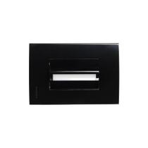 Balizador Horizontal MarGirius Sleek com Placa 4x2 Preto Ebony 3000K - Luz Amarela Bivolt Balizador Horizontal MarGirius Sleek com Placa 4x2 Preto Ebony 3000K - Luz Amarela Bivolt