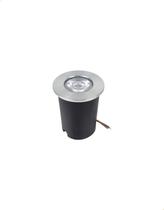 Balizador Led 1w Embutir Redondo P/ Escada E Piso Ip66 Branco Quente 3000k Redondo Escada Solo Jardim