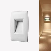 Balizador LED 2W Step Embutir Vertical 4X2 Branco 3000K Bivolt Balizador LED 2W Step Embutir Vertical 4X2 Branco 3000K Bivolt