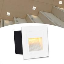 Balizador LED 3W De Embutir Quadrado Branco 3000K IP65 Zan08