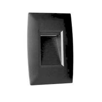 Balizador Led de Embutir Preto 2W 3000K Luz Amarela IP65