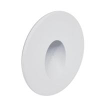 Balizador Led de Embutir Redondo em Alumínio Branco Microtexturizado Interlight