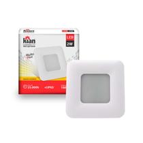 Balizador LED Embutido Wall Light 2W Branco 3000K Quente Kian